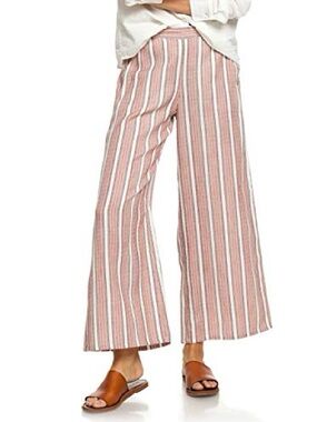 Roxy Midnight Avenue Striped Wide Leg Pant fits size S/XS